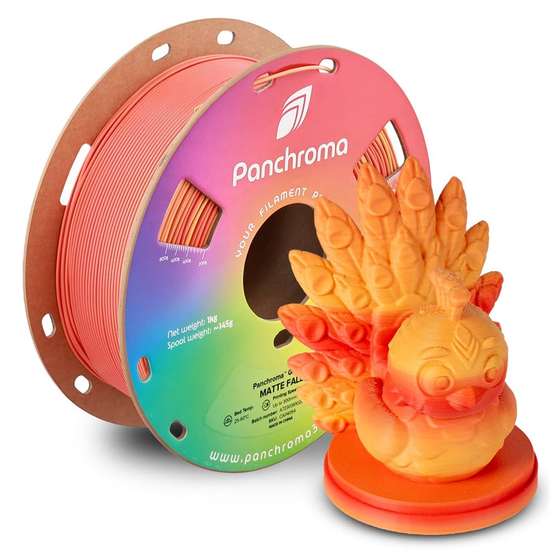 polymaker Panchroma Gradient Matte PLA Filament, Multicolor Gradient Matte Fall 1.75mm 3D Printing Filament, 3D Printer PLA Filament, Fit Most FDM 3D Printers, 1kg Spool (2.2lbs) - Image 1